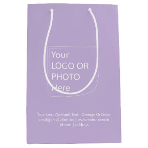 Trend Colour - Soft Violet Medium Logo Gift Bag