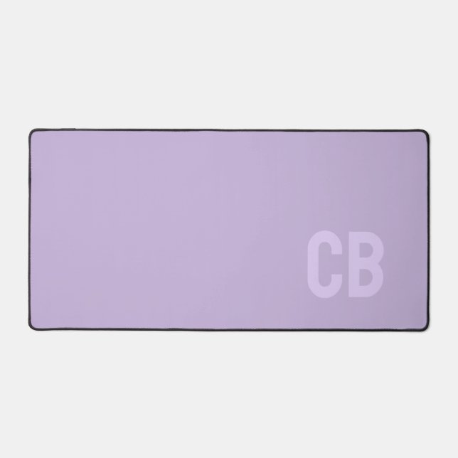 Trend Colour Soft Violet Monogram Desk Mat (Front)