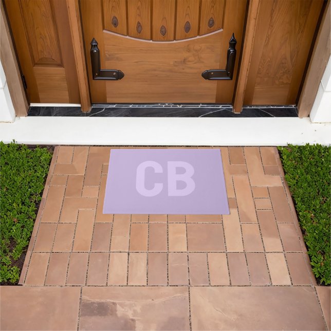 Trend Colour Soft Violet Monogram Doormat (Outdoor)