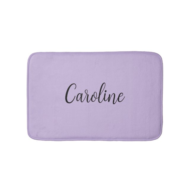 Trend Colour Soft Violet Name Bath Mat (Front)