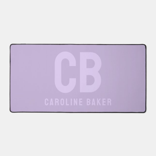 Trend Colour Soft Violet Name Desk Mat (Front)