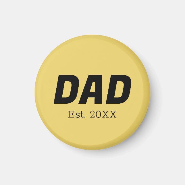 Trend Colour - Soft Yellow Dad Magnet (Front)