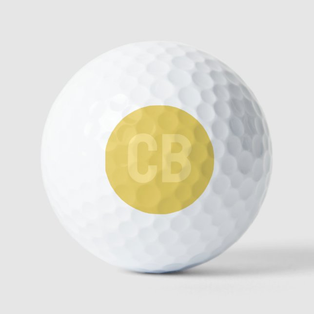 Trend Colour Soft Yellow Golf Balls (Front)
