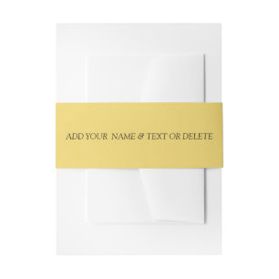 Trend Colour Soft Yellow Invitation Belly Band