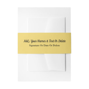 Trend Colour Soft Yellow Invitation Belly Band