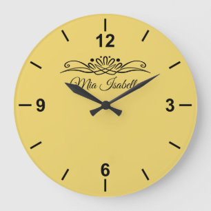 Trend Colour Soft Yellow Large Wall Clock