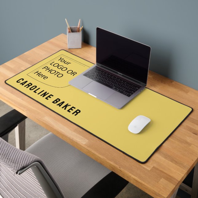 Trend Colour Soft Yellow Logo Desk Mat (Office 2)