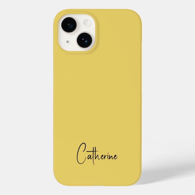 Trend Colour Soft Yellow Minimalist Case-Mate iPhone Case (Back)