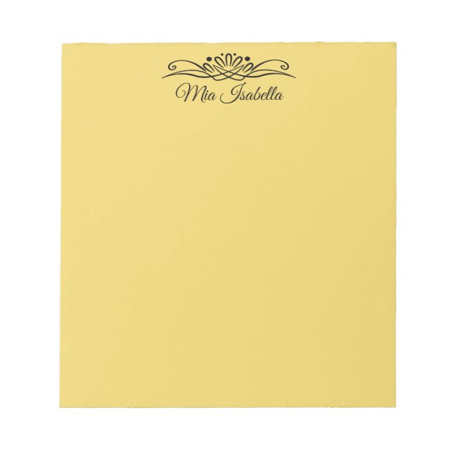 Trend Colour - Soft Yellow Notepad (Front)