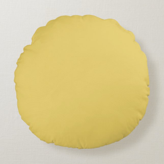 Trend Colour - Soft Yellow Round Pillow (Front)