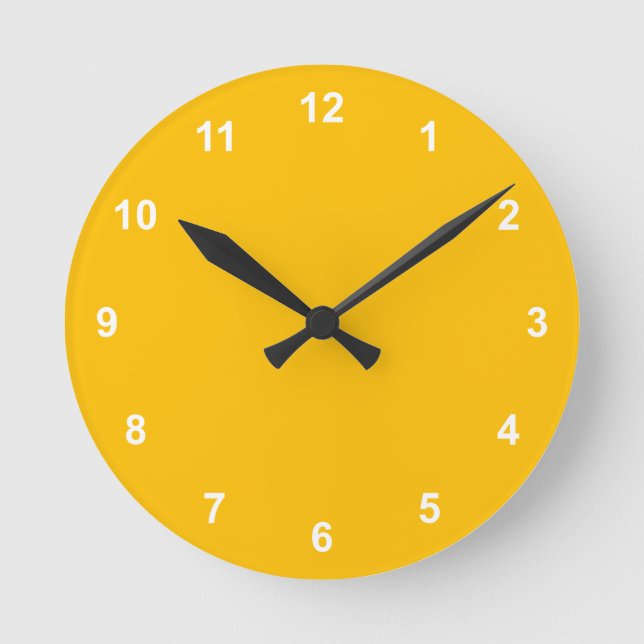 Trend Colour - Sunburst Yellow Round Clock  Number (Front)