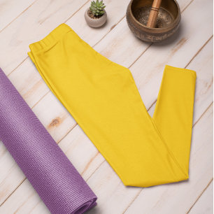 Trend Colour Sunburst Yellow Solid Leggings