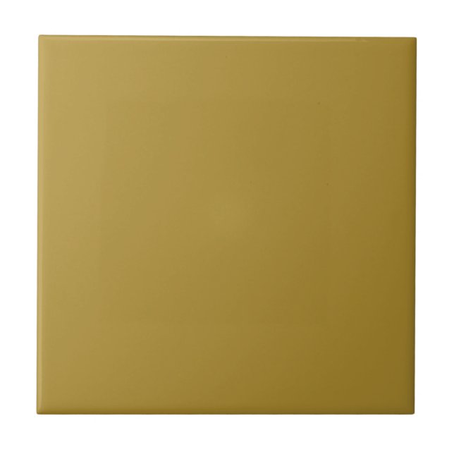 Trend Colour - Sunny Olive Decorative Ceramic Tile (Front)