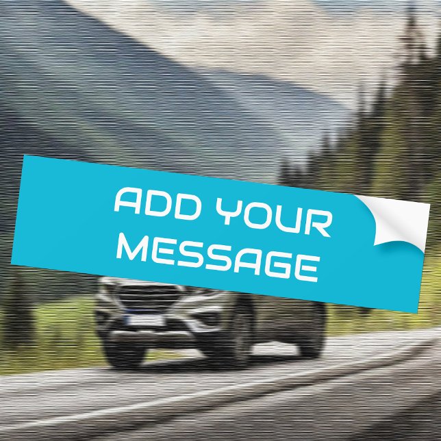 Trend Colour Vivid Cyan Bold Text Bumper Sticker (Creator Uploaded)