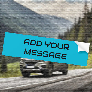 Trend Colour Vivid Cyan Bold Text Bumper Sticker