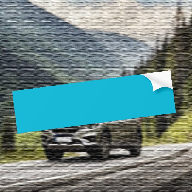 Trend Colour - Vivid Cyan Bumper Sticker (Creator Uploaded)