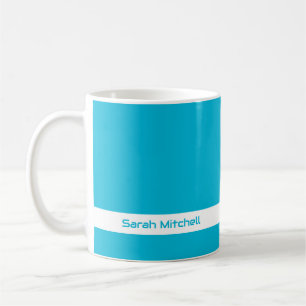 Trend Colour - Vivid Cyan Name Mug