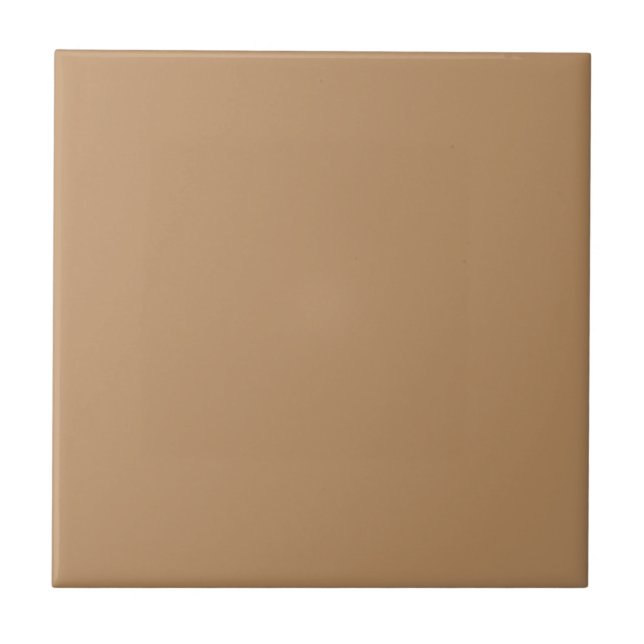 Trend Colour - Warm Beige Decorative Ceramic Tile (Front)