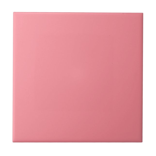 Trend Colour - Watermelon Pink Deco Ceramic Tile (Front)