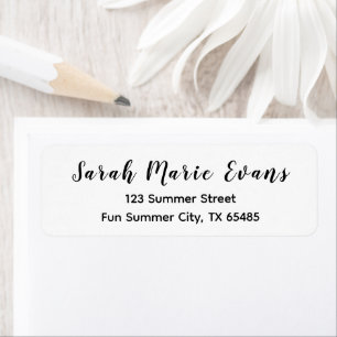 Trend Colour - White Return Address Labels