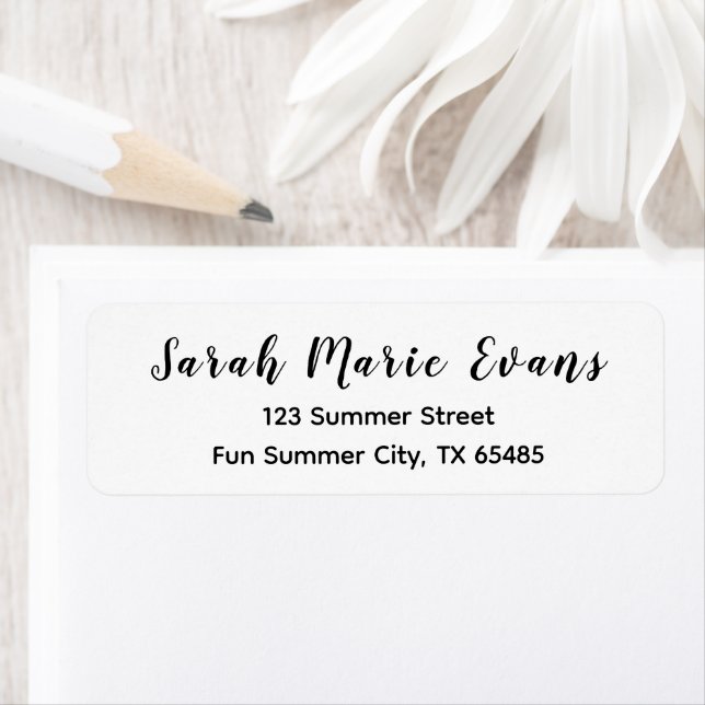 Trend Colour - White Return Address Labels (Insitu)