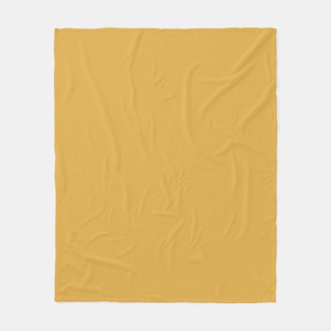 Trend Colour Yellow Brown Template Decorative Chic Fleece Blanket (Front)