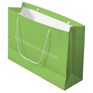 Trend Colours - Kiwi Green Colour - Solid Large Gift Bag
