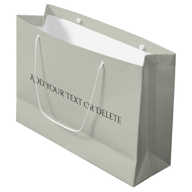 Trend Colours - Light Silver Grey Large Gift Bag (Front Angled)