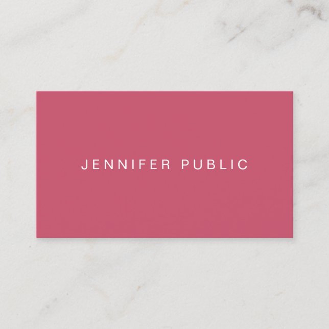 Trend Colours Modern Minimalist Designed Template Business Card (Front)