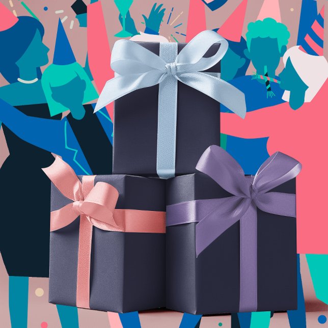 Trend Colours - Navy Blue Colour - Solid Wrapping Paper Sheet (Creator Uploaded)