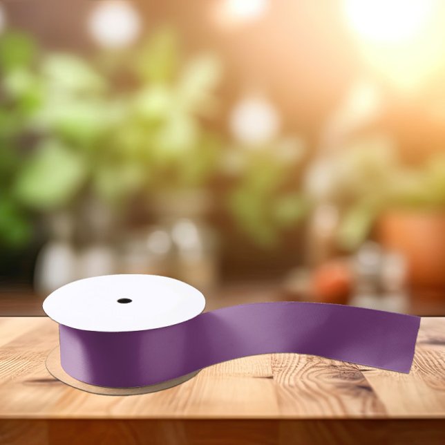 Trend Colours - Plum Purple Colour - Solid Satin Ribbon (Creator Uploaded)