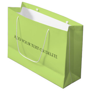 Trend Colours - Spring Green Colour - Solid Large Gift Bag
