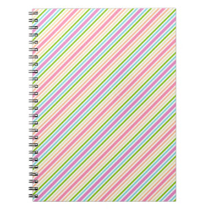 Trend Colours Stripe Template Purple Green Notebook