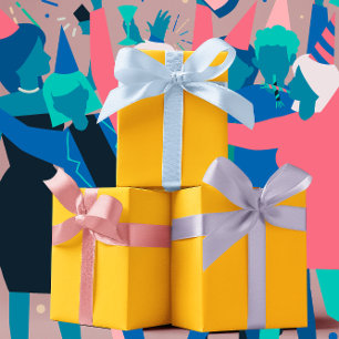 Trend Colours - Sunburst Yellow Colour Wrapping Paper Sheet