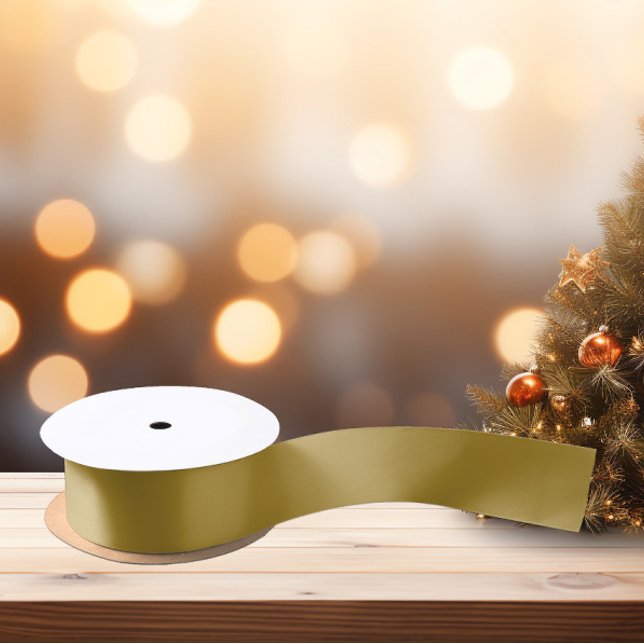 Trend Colours - Sunny Olive Colour - Solid Satin Ribbon (Creator Uploaded)