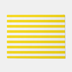 Trend Colours Template Elegant Yellow White Stripe Doormat