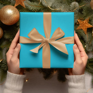 Trend Colours - Vivid Cyan Colour - Solid Roll Wrapping Paper