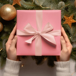 Trend Colours - Watermelon Pink Colour - Solid Rol Wrapping Paper