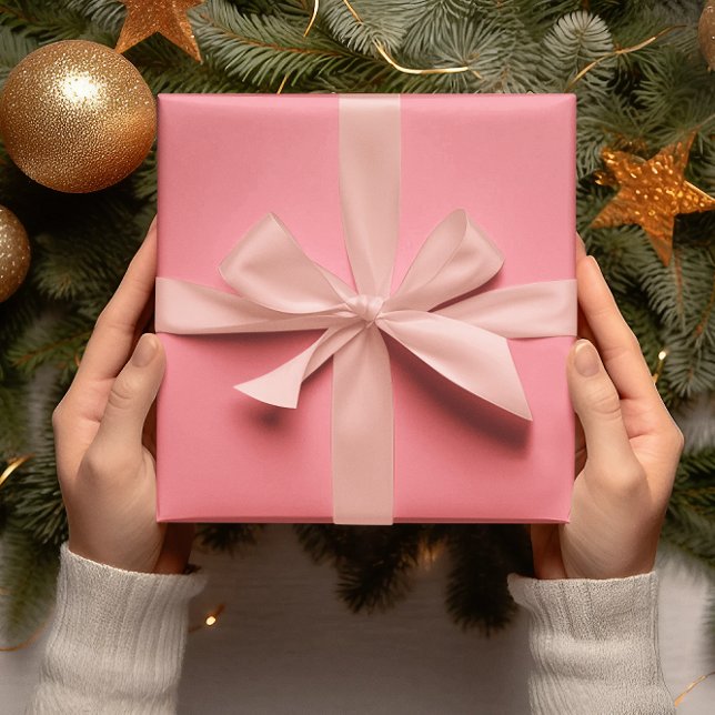 Trend Colours - Watermelon Pink Colour - Solid Rol Wrapping Paper (Creator Uploaded)