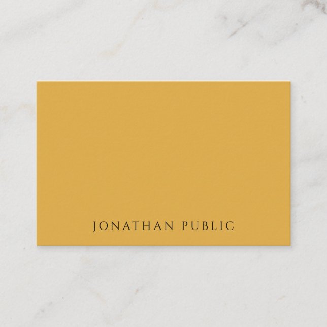 Trend Colours Yellow Brown Red Minimalist Modern Business Card (Front)