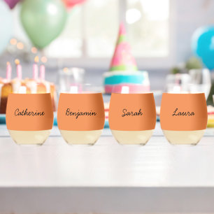 Trend  Fresh Tangerine Personalizable Glasses 