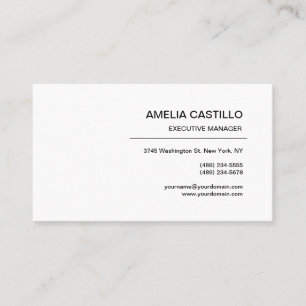 Trend Modern Elegant Contemporary Minimalist Plain Business Card