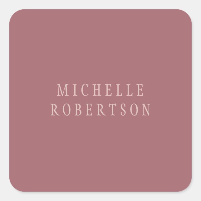 Trend Rose Dust Gold Creative Unique Classical Square Sticker (Front)