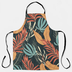 Trend seamless tropical pattern with bright yellow apron