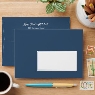Trend Serious Blue - Customisable Address Envelope