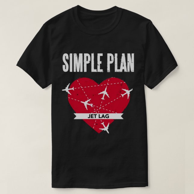 Trend Simple Plan Jet Lag Gifts For Music Fan Clas T-Shirt (Design Front)