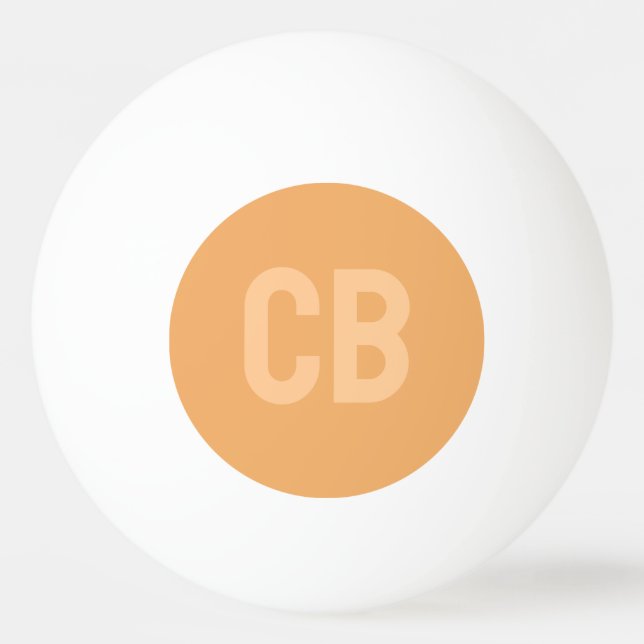 Trend Soft Orange Monogram Ping Pong Ball (Front)