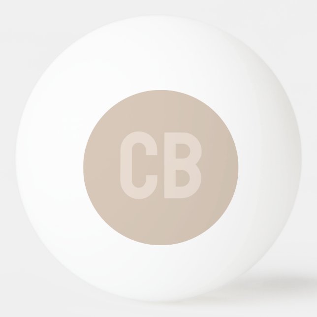 Trend Soft Taupe Monogram Ping Pong Ball (Front)