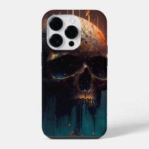 Trend Totenkopf mit apokalyptischer Hintergrund iPhone 14 Pro Case