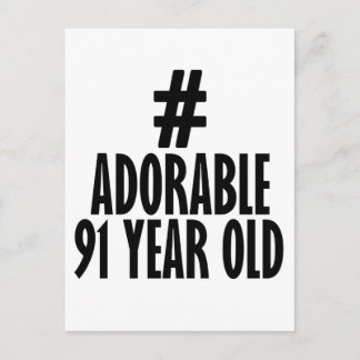 Trending 91 YEARS OLD BIRTHDAY DESIGN Postcard